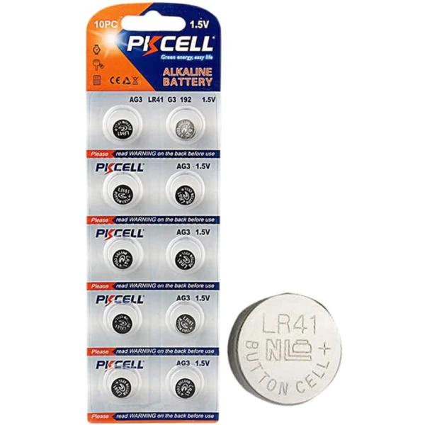 Батарейка лужна PKCELL 1.5V AG3, 10 штук у блістері ціна за блістер, Q