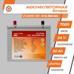 Аккумулятор LP LiFePO4 24 - 30 Ah (BMS 60A) металл - Зображення 2