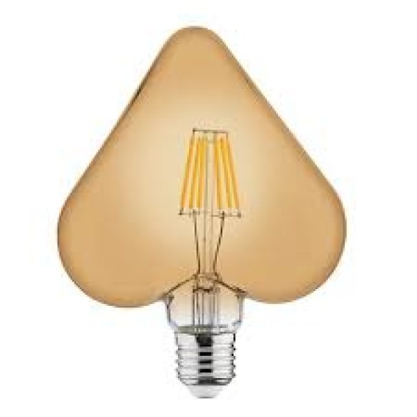Світлодіодна лампа FILAMENT RUSTIC HEART-6 6W E27 2200К