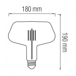 Світлодіодна лампа Filament GINZA 8W E27 Titanium - Зображення 2