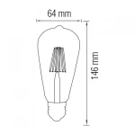 Світлодіодна лампа Filament RUSTIC VINTAGE-4 4W E27 - Зображення 2