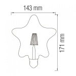 Світлодіодна лампа FILAMENT RUSTIC STAR-6 6W E27 2200К - Зображення 2