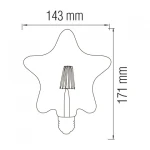 Світлодіодна лампа FILAMENT RUSTIC STAR-6 6W E27 2200К - Зображення 2