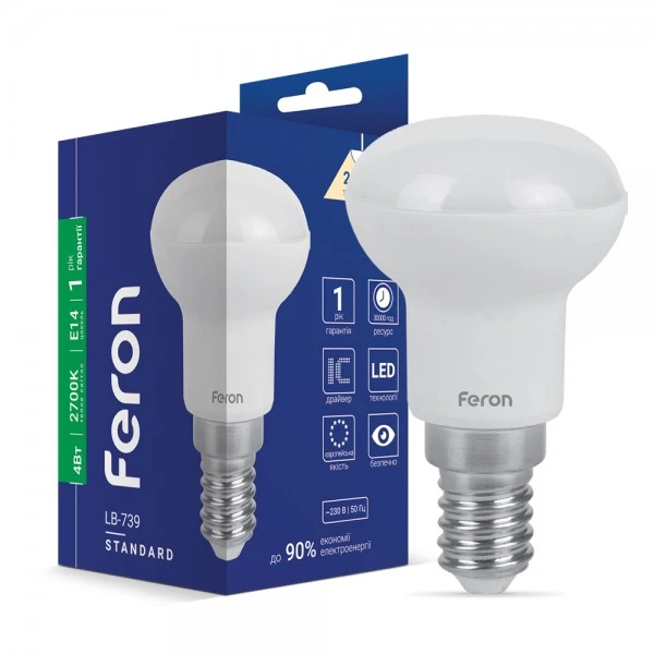 Світлодіодна лампа Feron LB-739 R39 230V 4W 300Lm E14 2700K (6298)