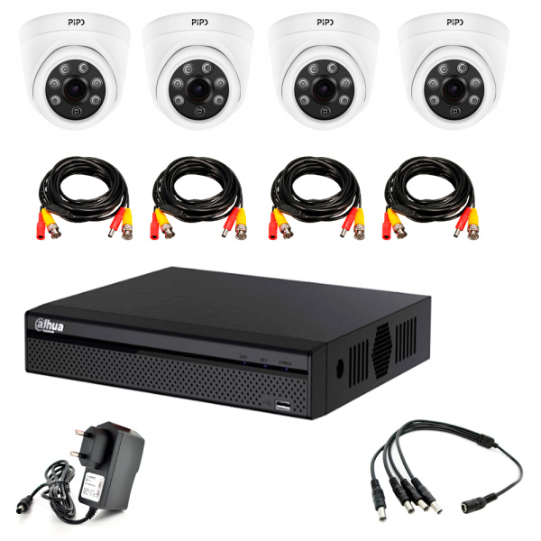 Комплект відеоспостереження 002-4-2MP Dahua+Pipo