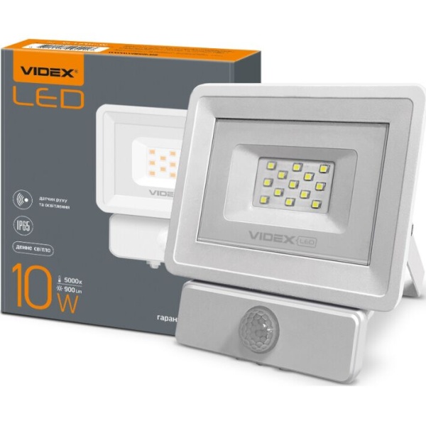 LED прожектор VIDEX Slim Sensor 10W 5000K 220V White (VL-Fe105-10W-S)