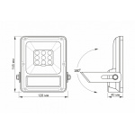 LED прожектор автономний VIDEX 10W 5000K Сенсорний - Зображення 6