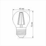 LED лампа VIDEX Filament G45FA 4W E27 2200K бронза - Зображення 3