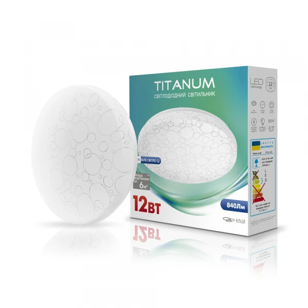 LED світильник настінно-стельовий TITANUM 12W 4100K 220V (TLCL-12C) Кільця 20шт/ящ