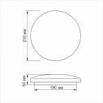 LED світильник настінно-стельовий TITANUM 12W 4100K 220V (TLCL-12S) Зоряне небо 20шт/ящ - Зображення 3