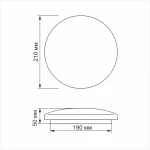 LED світильник настінно-стельовий TITANUM 12W 4100K 220V (TLCL-12S) Зоряне небо 20шт/ящ - Зображення 3
