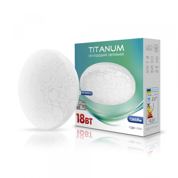 LED світильник настінно-стельовий TITANUM 18W 4100K 220V (TLCL-18C) Кільця 5шт/ящ