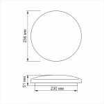 LED світильник настінно-стельовий TITANUM 18W 4100K 220V (TLCL-18C) Кільця 5шт/ящ - Зображення 3