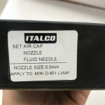 Форсунка 0,5мм для фарбопультів D-951-MINI LVMP ITALCO NS-D-951-MINI-0.5LM - Зображення 3