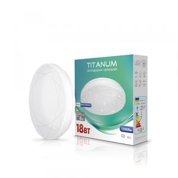 LED світильник настінно-потолковий TITANUM 18W 5000K Орбіта