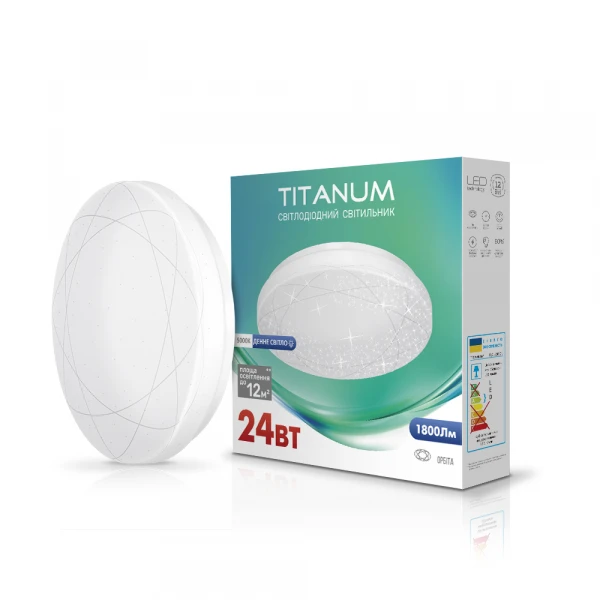 LED світильник настінно-потолковий TITANUM 24W 5000K Орбіта