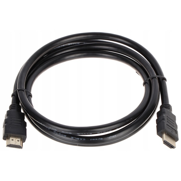 Кабель Merlion HDMI-HDMI HIGH SPEED 1m, v1.4, OD-7.5mm, круглий Black, конектор Black, (Пакет), Q400