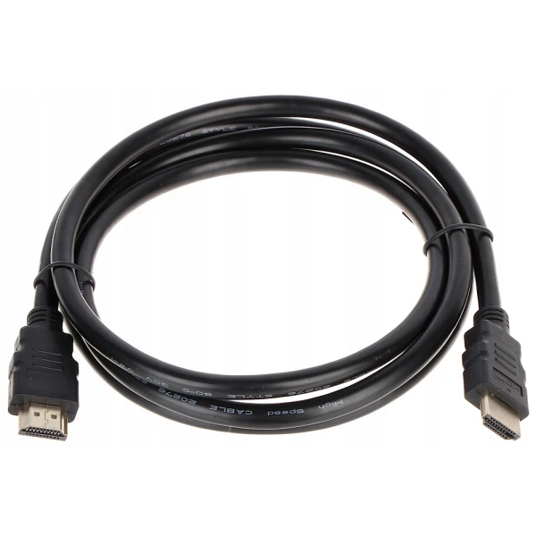 Кабель Merlion HDMI-HDMI HIGH SPEED 1m, v1.4, OD-7.5mm, круглий Black, конектор Black, (Пакет), Q400
