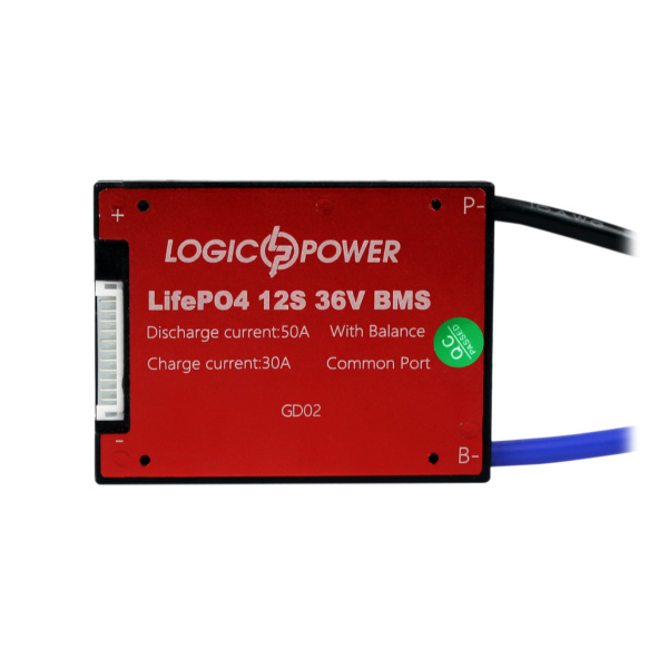 BMS плата LP LiFePO4 36V 12S Dis 50A Ch 30A