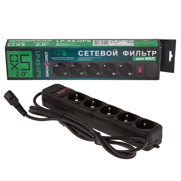 Мережевий фільтр для ДБЖ LP-X5-UPS-2M
