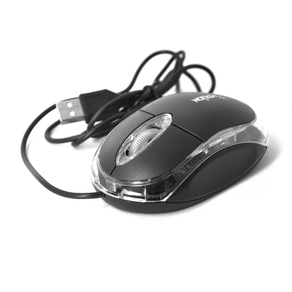 Миша USB Merlion MS-Zero, длина кабелю 115см, 2 кнопки + scroll, (98х60х36 мм), Black, Q200