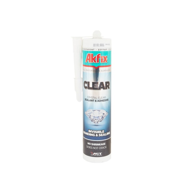 Клей-герметик AKFIX MS Polimer "All Bond" CLEAR 290 мл/380 г прозрачний AMS00
