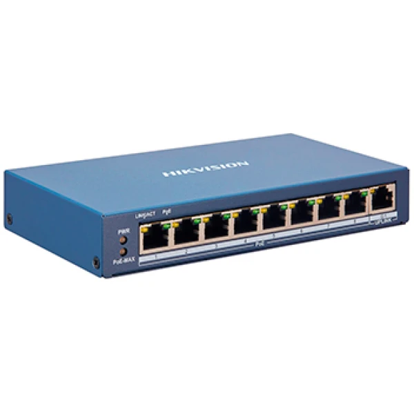 8 портовий POE комутатор Hikvision DS-3E1309P-EI 8xRJ45 (100M) PoE + 1x RJ45 (1000M)