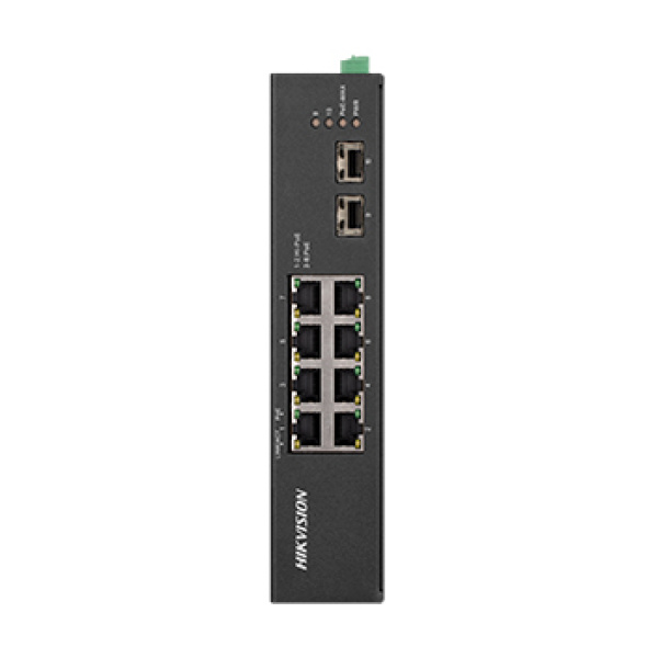 8-портовий некерований POE комутатор Hikvision DS-3T0310HP-E/HS, 6x (100Мбіт/с)PoE + 2x(100Мбіт/с) Hi-PoE +2x SFP (1000Мбіт/с)