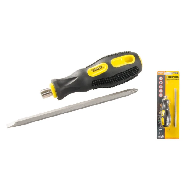 Викрутка MASTERTOOL 2В1 насадка 150 мм РН2/SL6 40-0141