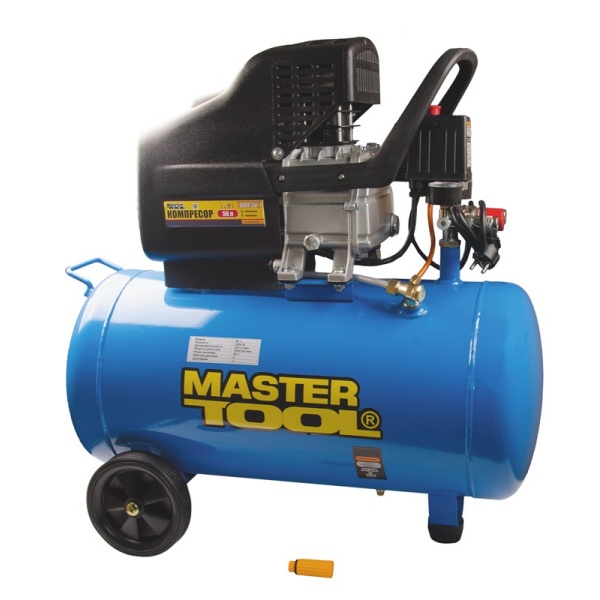 Компрессор MASTERTOOL 50 л 2.0 кВт 220 л/хв 8 атм 2 виходи КПП-50-1