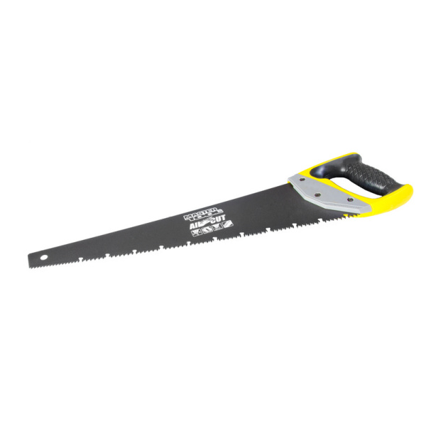 Ножівка столярна MASTERTOOL BLACK ALLIGATOR 450 мм 9TPI MAX CUT закалений зуб 3-D заточування тефлонове покриття 14-2445