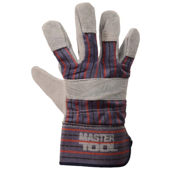 Перчатки комбіновані MASTERTOOL із замші та тканини цільна долоня 10.5" 190-200 г 83-0702