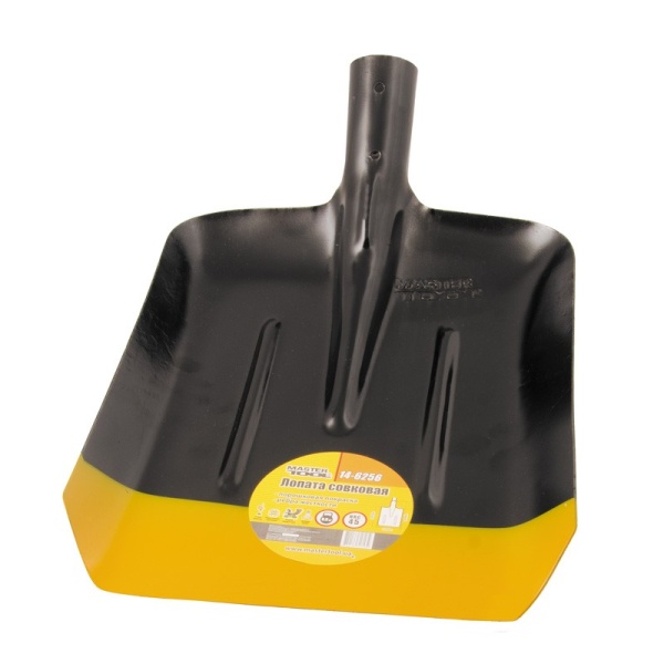 Лопата совкова MASTERTOOL 235х285х360 мм чорно-жовте фарбування 0.9 кг 14-6256