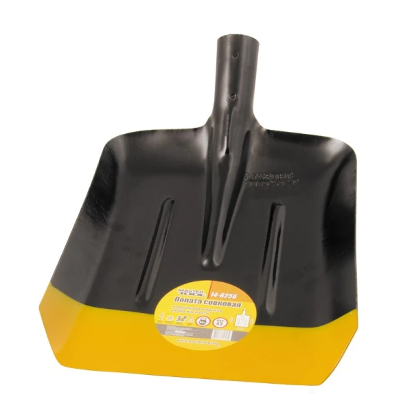 Лопата совкова MASTERTOOL 235х285х360 мм чорно-жовте фарбування 0.9 кг 14-6256