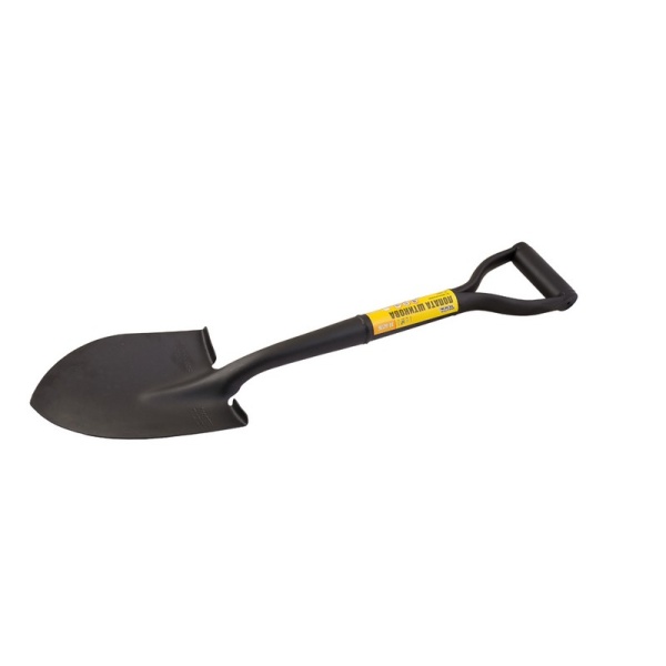 Лопата штикова MASTERTOOL "Американка" з металевою ручкою 150х205 мм 670 мм порошкове фарбування 14-6276