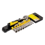 Набір торцевих насадок MASTERTOOL PROFI CrV 1/4" 4-13 мм підовжувач 100 мм тріскачка 72Т 12 шт 78-1412