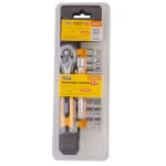 Набір торцевих насадок MASTERTOOL PROFI CrV 1/4" 4-13 мм підовжувач 100 мм тріскачка 72Т 12 шт 78-1412 - Зображення 2