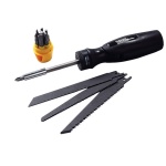 Ножівка-викрутка MASTERTOOL 4В1 (ножівкове полотно 3 шт + магнітний тримач + викруткові насадки 7 шт) 14-7401 - Зображення 2