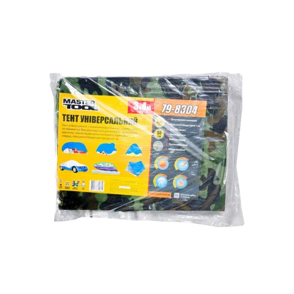 Тент MASTERTOOL 3х4 м 90 г/м² камуфляж 79-8304
