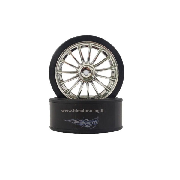 Drift Tires and Chrome Rims E18DT 2P