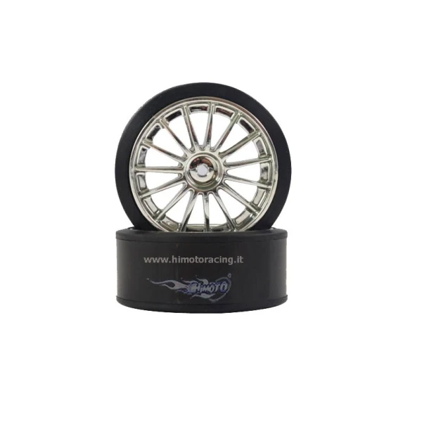 Drift Tires and Chrome Rims E18DT 2P