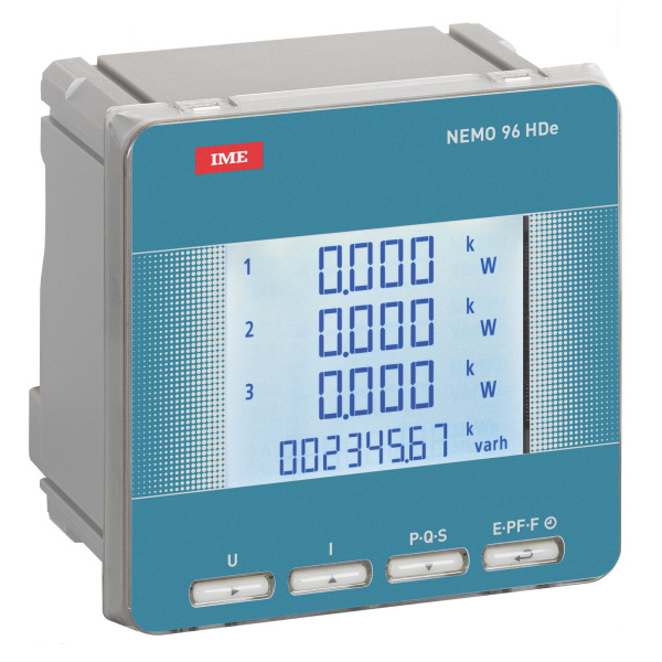 Аналізатор мережі Nemo 96 HDe+RS485 Вх.5A, Напруга 50...450 В, Саможивлення, Cl.1.0