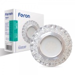 Вбудований світильник Feron 7031 MR16 прозорий з led підсвічуванням SMD2835 15leds (4000K) (5311)