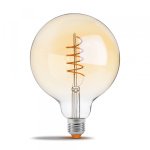 LED лампа VIDEX Filament G125FASD 5W E27 2200K 220V диммерна (VL-G125FASD-05272) - Зображення 2