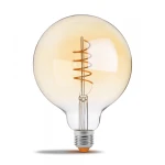 LED лампа VIDEX Filament G125FASD 5W E27 2200K 220V диммерна (VL-G125FASD-05272) - Зображення 2