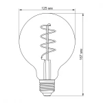LED лампа VIDEX Filament G125FASD 5W E27 2200K 220V диммерна (VL-G125FASD-05272) - Зображення 3