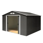 Сарай металевий ECO 362,7x322x196 см сірий з білим - Зображення 2