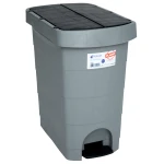 Відро з педаллю Planet Pelican 20 л сіро-чорне