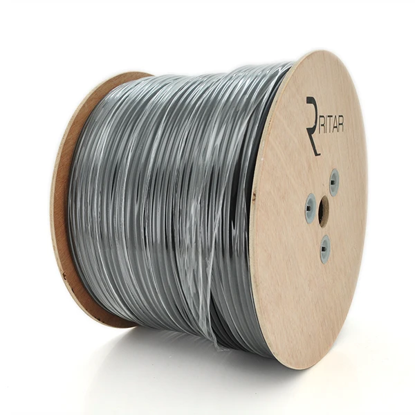 Кабель коаксіальний з живленням RITAR B305-RG59CCA + 2x0.5mm CU, 0,81 мм.
