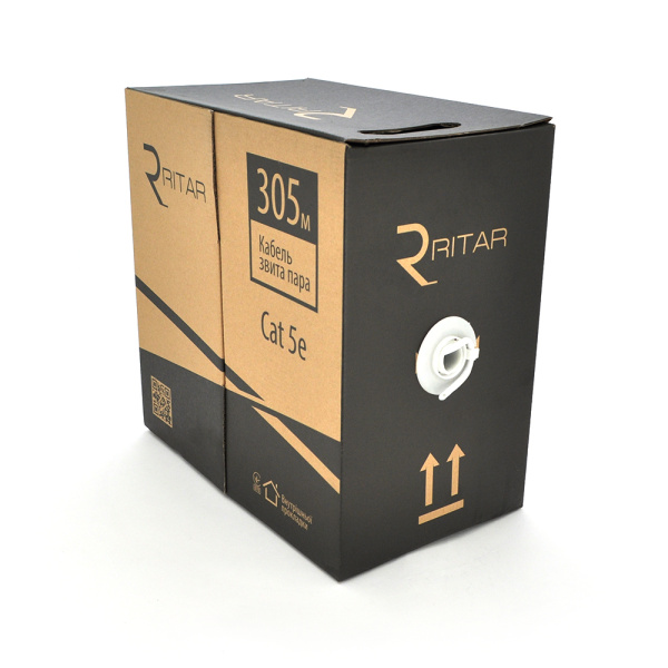 Кабель КВПЕ FTP (4*2*0.51) 4p 24 AWG, Merlion, (CCA), екран для внутр. робіт, 305м, White, Corton BOX (350x350x420), Q2